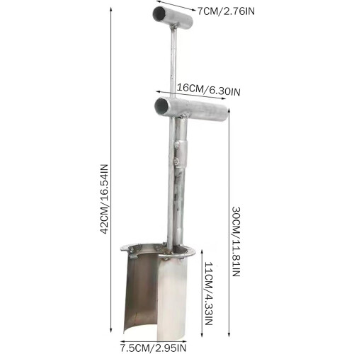 Bulb Planter, Bulb Planter Tool, Heavy Duty Long Handle Stainless Steel Seed Tool for Digging for Iris, Daffodils 1