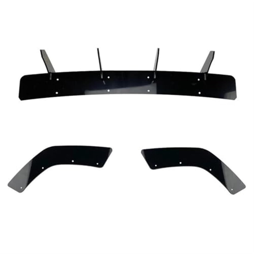 Car Rear Trunk Spoilers Rear Bumper Diffuser For Hyundai I30n Mk3 Hatchback 2017 (Black) Black 9119770919717