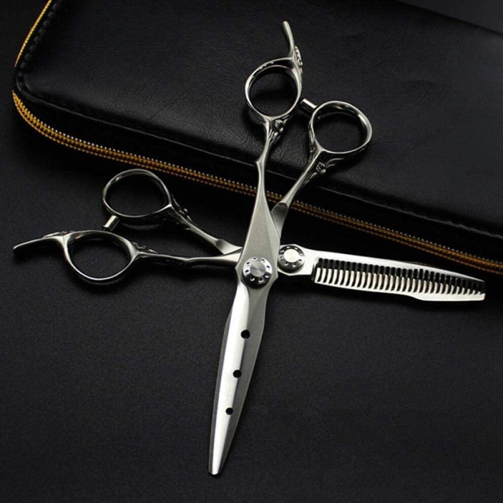 Professional Japan 440c 6 inch Upscale Matte Hair Scissors Cutting Barber makas Haircut thinning Shears Hairdressing Scissors