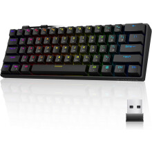 Clavier mécanique gaming 60 %, design compact, touches PBT remplaçables à chaud avec parois extra-épaisses pour une durabilité et une texture