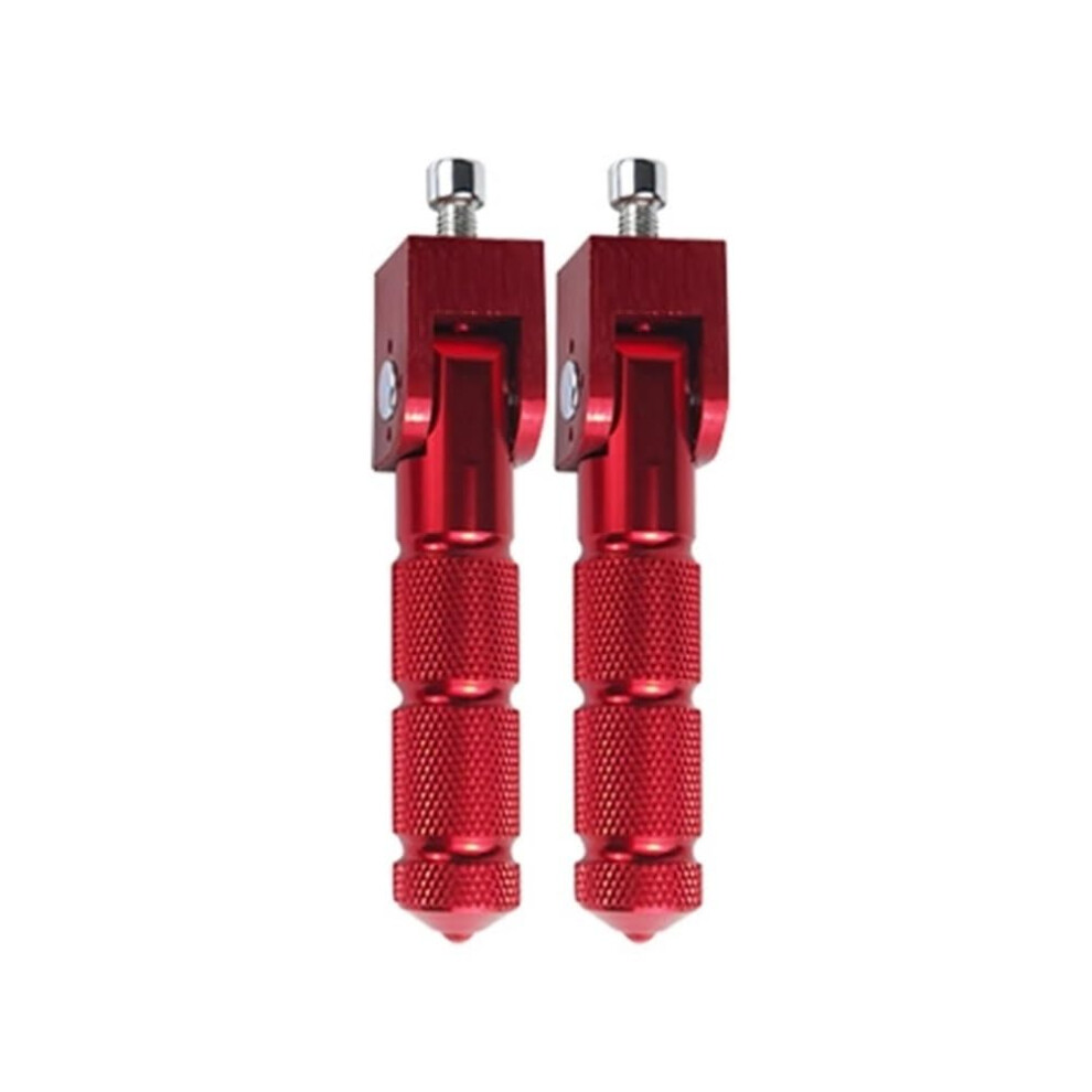 Foot Pegs 8Mm Universal Pedals Folded Footrest Footpeg Compatible For Motorcycles Bicycles Karts Scooters Red 9365049199292