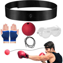 Boxing Reflex Ball Headband Set Adjustable Headband for Skill Improvement Equipment for Beginners and Pros