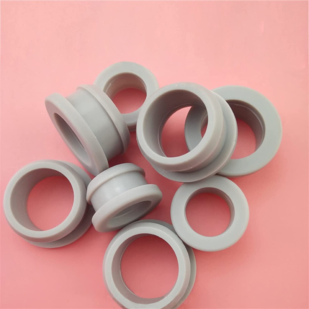 Gray Silicone Snapon Grommet Hole Plugs 10Pcs 2Mm30mm (A18mm) 9119770920058