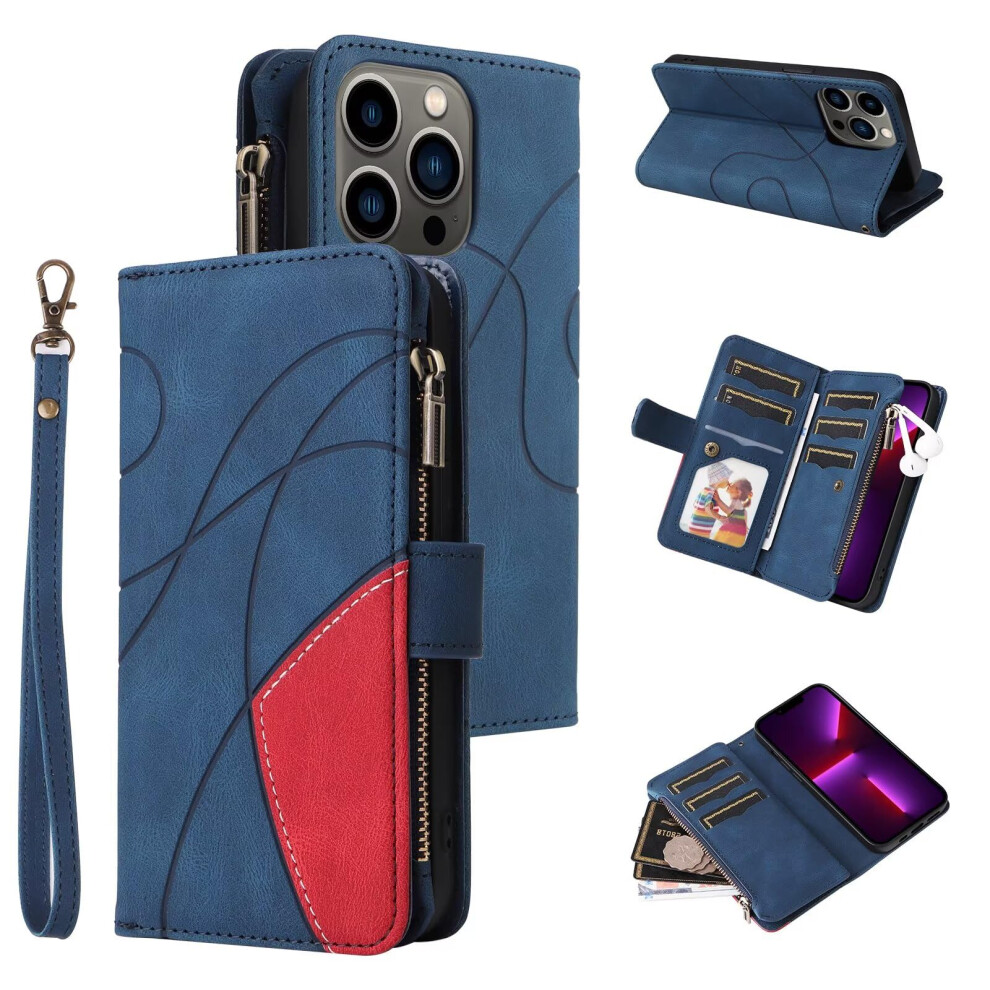 Wallet Case For Motorola Moto Edge X30 With Card Holder, Blue 9119770918666