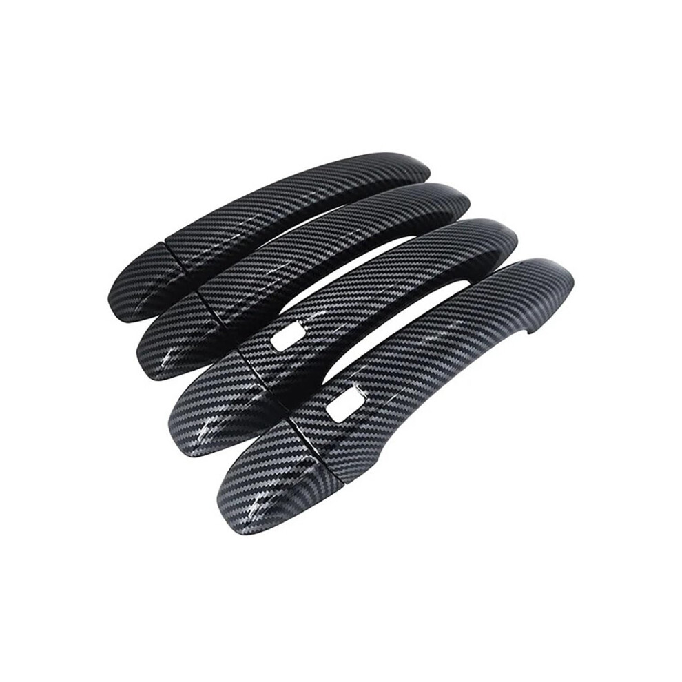 For Kangoo Mk3 Holeless Door Handle Cover Antiscratch Decorative Protective Film(Dual Smart Carbon Fiber) 9365049198899