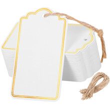 60Pcs Gold Foil Blank Gift Labels for Handwritten-PZ157