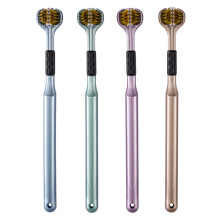 Three Sided Toothbrush 4Pack Ergonomic Handle Special Needs Gentle Cleaning Non Slip Sensory For Adults And Children