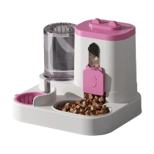 Automatische navulbare drink- en voerbak voor-Roze kattenoren
