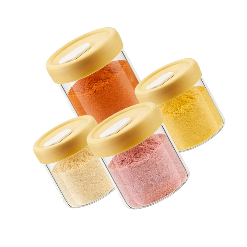 User Friendly Food Grade Safe Glass Container Leak-Yellow 240Ml 7704000564311