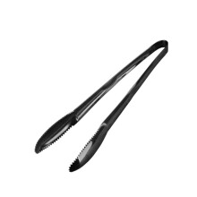 Ice Tongs Stainless Steel BBQ Tong For Holding Ice And Food Salad Serving Black 1Piece