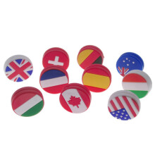 Tennis Racket Shock Absorber Dampener 4 Pcs Child Flag Pattern Vibration Dampeners for Tennis Racquet Compatibility