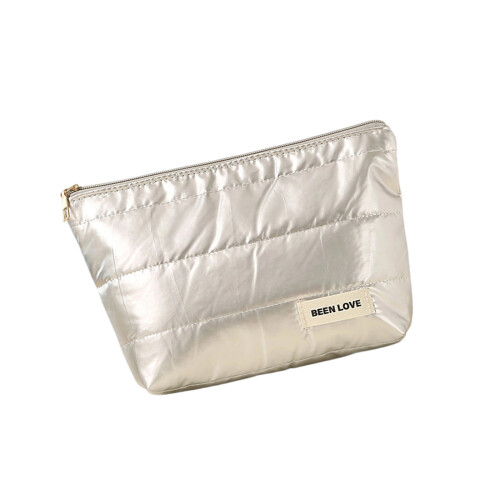 Tragbare wasserabweisende Kulturtasche,-Silberne Clutch