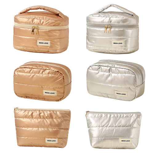 Tragbare wasserabweisende Kulturtasche,-Silberne Clutch 1