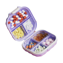 7 sectie pillen container doos draagbare medicijnkoffer-Paars