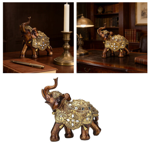 Statue d'éléphant porte-bonheur, Sculptures d'animaux-L 2