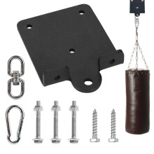 Bag Hanger Wall Mount, Ceiling Hook with Wood Beam 360 Rotation Steel Mounting for Punch Bag