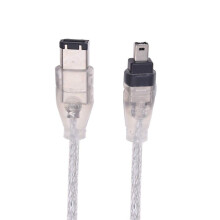 IEEE Firewire 1394 Cable 4 Pin to 6 Pin 46 Pin Link Cable Wire 2.5 Ft
