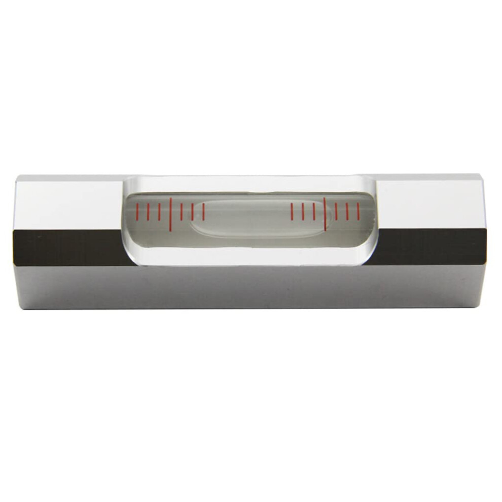 Bubble Spirit 85Mm/0.35In Square Horizontal Bubble Level Aluminum Portable 0.02Mm For M Tool Square Silver 9119770921796