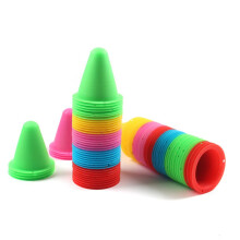 Roller Skating Cones 50 Pack Plastic Training Markers Wind Resistant Agility And Boundary Training Random Color
