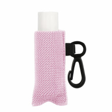Elastic Lipstick Holder Keychain Clip On Chapsticks-Pink