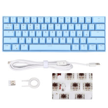 Mechanische Gaming-Tastatur, Hot-Swap-fähig, 61 Tasten, kompaktes ergonomisches Design, RGB-Hintergrundbeleuchtung für kabellose PC-Spieler