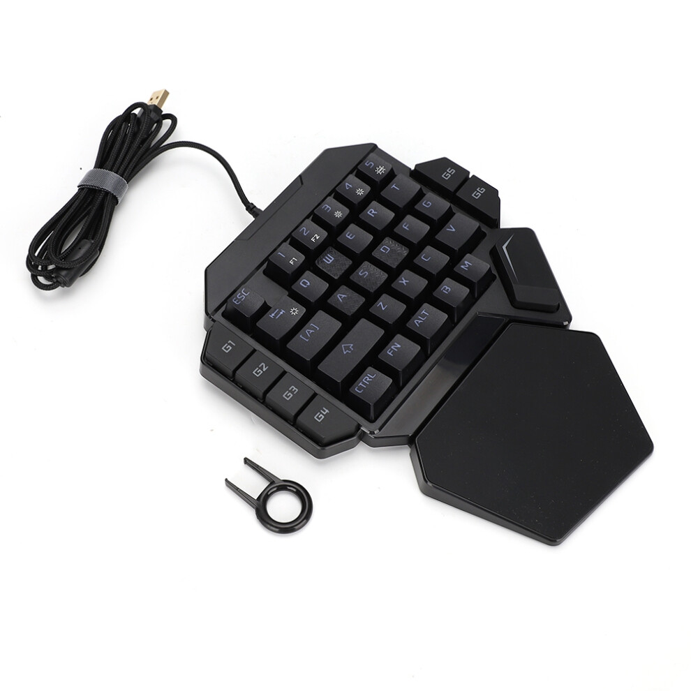 Innovative One Handed Gaming Keyboard, Customizable Macro Presets For Unmatched Gaming Precision, Ergonomically Designed With Removable Wrist Rest For 9486358999561