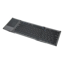 Kompakte Reisetastatur, faltbare Bluetooth-Tastatur mit Touchpad, schnelle Reaktionszeit für flüssiges Tippen, dunkelgraues, mattiertes