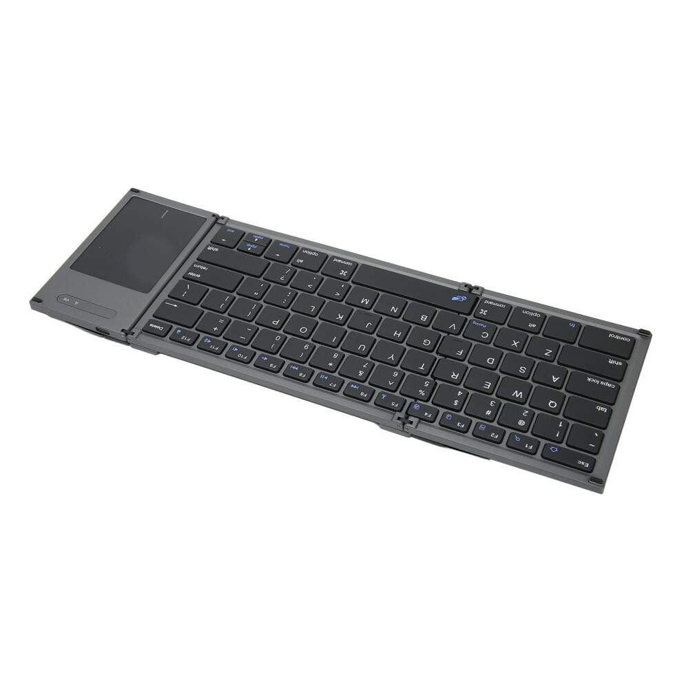 Compact Travel Keyboard, Foldable Bluetooth Keyboard With Touchpad, Quick Response For Seamless Typing, Frosted Abs Material, Rechargeable B Dark/Gray 9486358999134