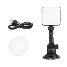 Luce per selfie con ventosa, illuminazione dimmerabile per videoconferenze, trasmissioni personali e live streaming migliorati, alimentazione