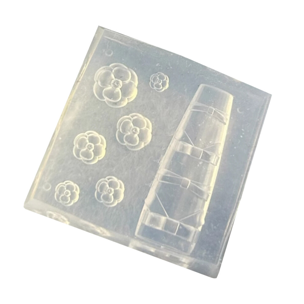 Silicone Nail Art Template Mold For 3D Embossed Bowknot Design