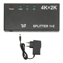 Audio-Video-Verteiler 1x4 HDMI-Splitter Ender-Kompatibilität Langstreckenübertragung Bildschirmspiegelung Kompaktes, robustes Design 4K 3D