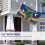 Weltfriedensflagge, Polyester, große Banner, 90 x 6