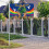 Weltfriedensflagge, Polyester, große Banner, 90 x 8