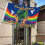 Weltfriedensflagge, Polyester, große Banner, 90 x 5