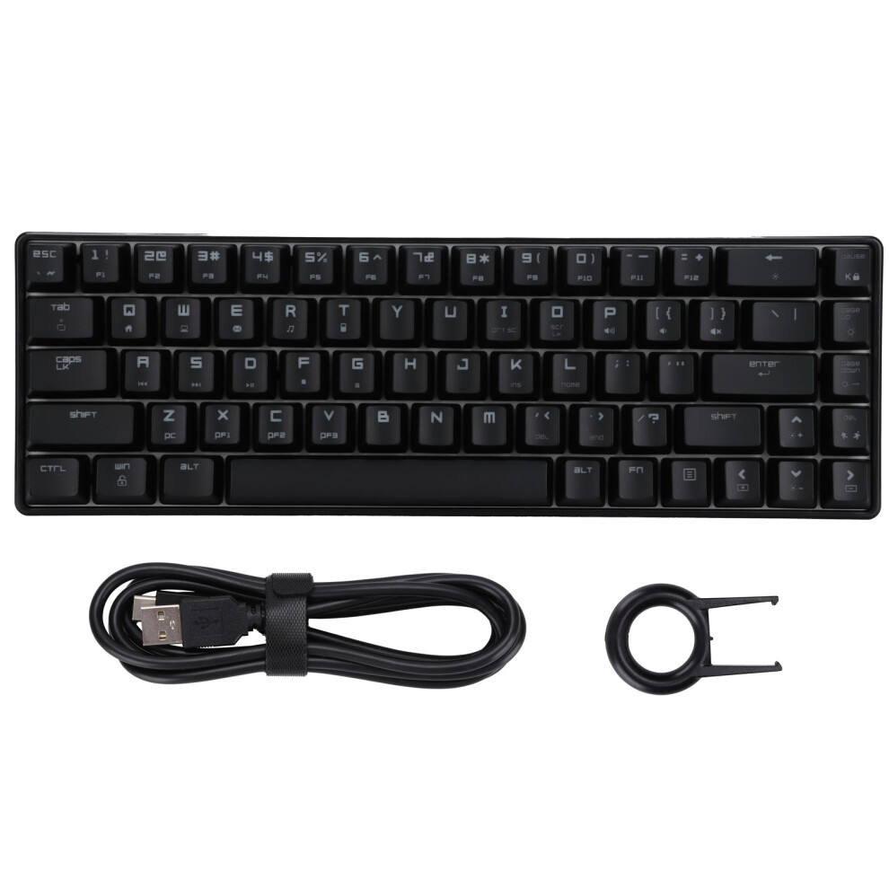 68 Keys Rgb Mechanical Keyboard, Hot Swappable Pre-Lubed Switches Mda Profile Pbt Keycaps For Pc/Mac, Multi Color Rgb Led Dynamic Backlight, Ergonomic 9486358999684