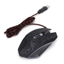 Mouse da gioco ergonomico retroilluminato RGB, sensore ottico DPI regolabile per maggiore precisione e velocità.