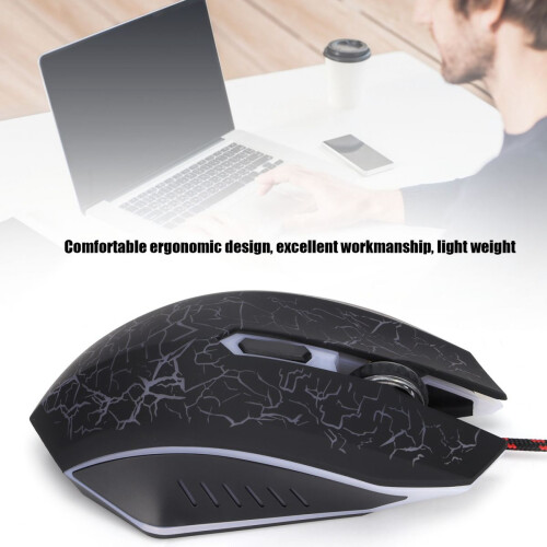 RGB Backlit Ergonomic Gaming Mouse, Adjustable DPI Optical Sensor For Enhanced Precision And Speed 2