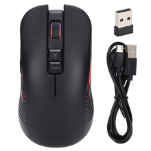 Bezprzewodowa mysz z akumulatorem, ergonomiczna konstrukcja do ultracienkich laptopów, odbiornik typu C typu Plug and Play do urządzeń w kolorze