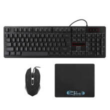 Combo tastiera e mouse da gioco, tastiera RGB Rainbow con design True19-Key Conflict-Free, modalità di retroilluminazione e mouse da gioco DPI