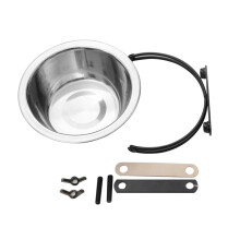 Hanging Dog Bowl Stainless Steel Pet Feeder with Secure Design for Cage or Kennel Easy Clean
