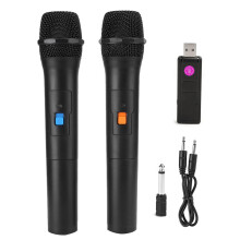 Drahtloses Mikrofon für Live-Auftritte, VHF-Übertragung, Plug-and-Play-USB-Empfänger, klare Klangaufnahme, stabiler Signalempfang, 50 m Reichweite