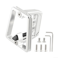 For Brompton Bike Front Shelf Mount Adapter, Lightweight 3Hole Frame Block, Silver