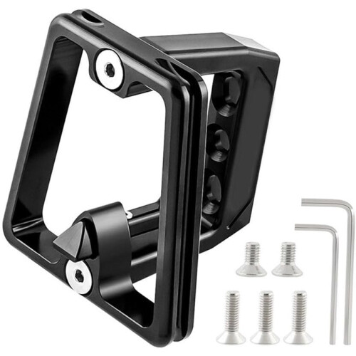 For Brompton Bike Front Shelf Mount Adapter, Lightweight 3Hole Frame Block, Silver 2
