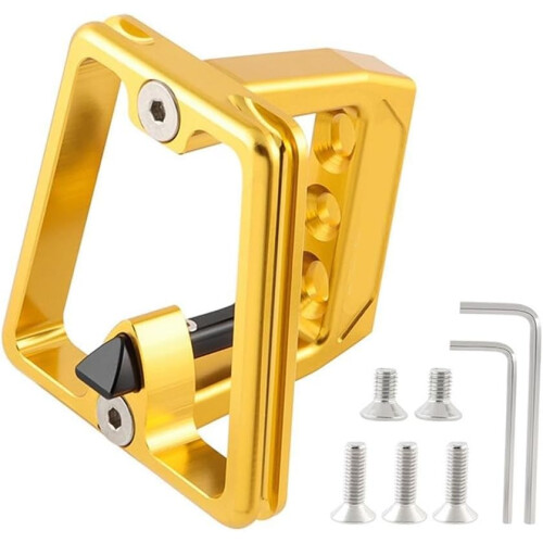 For Brompton Bike Front Shelf Mount Adapter, Lightweight 3Hole Frame Block, Silver 1