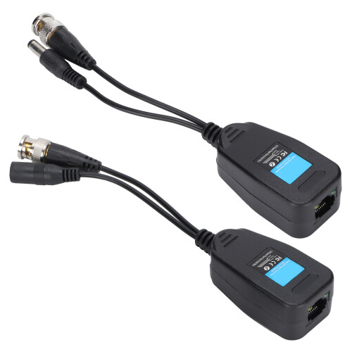 Παθητικό Video Balun με αρσενικό σύνδεσμο RJ45 σε BNC, Υποστήριξη μετάδοσης σε μεγάλες 2