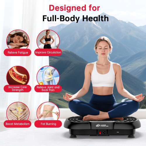 (Black) Mini Vibration Plate Exercise Machine 1