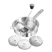 Stainless Steel Potato Ricer with 3 Interchangeable Discs and AntiSlip Handles for Mash and Puree