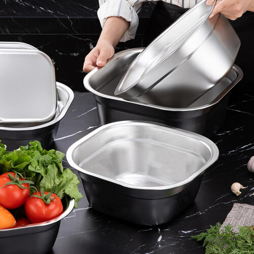 Stainless Steel Large Capacity Wash Basin with Rolled Edge 2