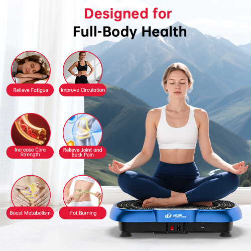 (Blue) Mini Vibration Plate Exercise Machine 2