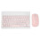 Set tastiera e mouse Bluetooth compatto, sottile, ricaricabile, ergonomico e wireless per dispositivi iOS, Android e Windows, con digitazione 1